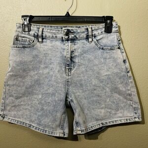 Project Rebel Denim Jean Mom Shorts Acid Wash Stretch Women's / Junior Size 7